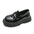 thumbnail image 2 of FLMEI Toddler Baby Girls Princess Shoes Spring Flats Single Shoes Wedding Dress Shoes Girls Black Small Leather Shoes for Little Big Kid, 2 of 9