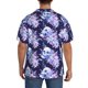 thumbnail image 3 of Balery blue starry sky Skull flower Camisa Casual de Manga Corta con Botones para Hombre, Texturizada, Estilo Cubano, para Playa, Verano-X-Large, 3 of 5