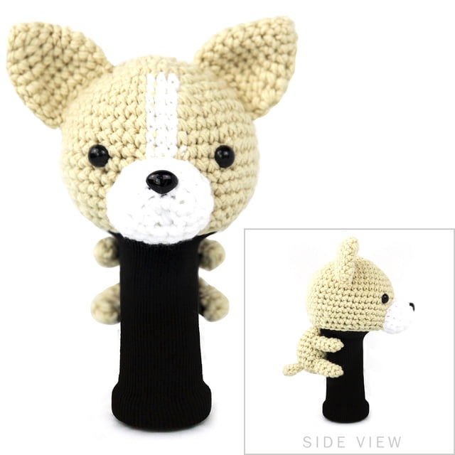 StitchHead Hand Stitched Yarn Animal Driver/Wood Head Cover - Chihuahua