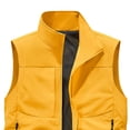 thumbnail image 4 of Mens Casual Lightweight Travel Vest Outdoor Summer Utility Sai Sleeveless Jackets Hiking Fish Photo Vest with Zipper Pockets Big and Tall Size M-5XL Yellow, 4 of 5