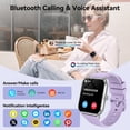 thumbnail image 3 of FPZMIU 1.83" Display Smart Watch, High-Definition Fitness Watch with Always-On Touchscreen for Men Women, Purple, 3 of 6