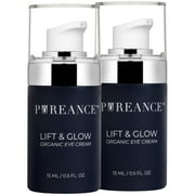 Organic Eye Cream for Dark Circles and Puffiness for Menopausal Skin, Anti Aging Eye Cream for Women with Kakadu Plum by PUREANCE, 2 Bottles