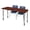 Cherry / Navy Blue / Grey, variant on Romig Trek 48 x 24 in. Adjustable Classroom Table- Noble Oak Top, Black Base & 2 Andy 18 in. Blue Stack Chairs
