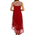 thumbnail image 2 of Sakkas Zayna Embroidered Caftan Dress - Red / White - OS, 2 of 4