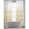 thumbnail image 6 of Beige White Stripes Semi Sheer Curtains 108 Inch Length 2 Panels Set, Farmhouse Modern Gradient Lines Sheer Kitchen Curtain Privacy Voile Window Curtain for Living Room Bedroom Rod Pocket Drapes, 6 of 7