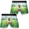 thumbnail image 3 of Happy Easter Hello Spring Bullmastiff Playing Football All Over Print Boxer Briefs Underwear for Men Dad Dog Lover - 13003, 3 of 6