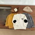thumbnail image 6 of Fdrone Toddler Baby V-Neck Knit Cardigan Sweater with Cute Dog Embroidery Solid Color Loose Sweater Button Closed Casual Fall Winter Cardigan for Boys Girls, 6 of 7