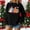 #020-Black, variant on Craaazy Women's Funny Christmas Printed Long Sleeved Shirt Round Neck Christmas Sweatshirt Gifts