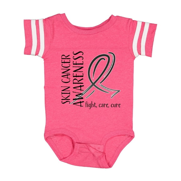 Inktastic Skin Cancer Awareness- Fight, care, cure Boys or Girls Baby Bodysuit