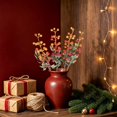 thumbnail image 4 of 5-Pack Orange Artificial Berry Branches, Faux Berry Stems for Fall Vase Decor, Thanksgiving Table Centerpieces, Wreaths, Weddings and DIY Autumn Arrangements, 4 of 7