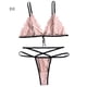 thumbnail image 1 of Conjunto de lencería de encaje sexy para mujer Sujetador de vendaje Panty Tanga Ropa interior Regalo, S Monstrate XX000174-01, 1 of 7