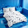 thumbnail image 2 of meiyoeat Soft Ocean Animal 7 Pieces Full Size Bedding Sets For Boys,Shark Pattern Full Size Bed in a Bag,Reversible, 2 of 7