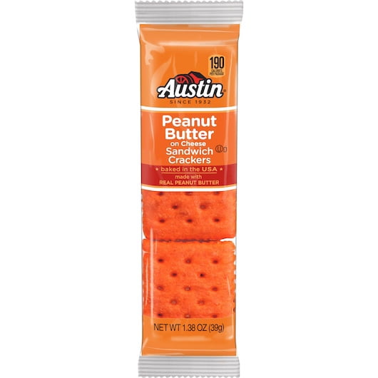 Austin Cheese Crackers With Peanut Butter, 1.38 Ounces, 12 per case