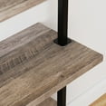 thumbnail image 5 of Nathan James Theo 5-Shelf Ladder Bookcase Rustic Gray Oak Wood Black Metal Frame, 5 of 5