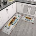 thumbnail image 3 of Kitchen Rugs and Mats Non Skid Washable Text Sunflower Flowers Kitchen Mat and Rug Set,Floor Cushion Waterproof Rug,Rubber Backed Area Rugs for Kitchen Laundry, 3 of 7