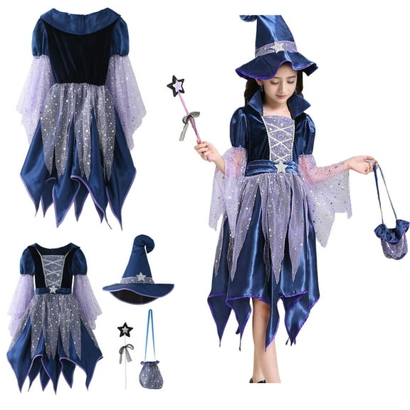 Girl Witch Outfits Tulle Dress Girl Halloween Dress Outfits Halloween Outfits for Girls 12-14 Years Children Girls Dress