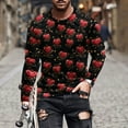 thumbnail image 1 of Blusas y camisas de manga larga y cuello redondo para hombre, camisetas casuales con estampado de moda y cuello redondo, blusas de licra de manga corta para hombre., 1 of 5