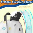 thumbnail image 5 of Dog Paw Print White Pattern 17" Waterproof Oxford School Backpacks for Teens, S-Shape Padded Straps, for School, Travel, Hiking, Camping, 5 of 5