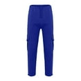 thumbnail image 4 of LEEy-world Sweatpants for Men Men's Waisted With 4 Color Block Pockets Jogging Trousers Mid Fitness Sports Pants Casual Men's pants Blue,XL, 4 of 4