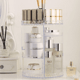 thumbnail image 4 of GINA JOYFURNO 360 Rotating Makeup Organizer, Adjustable Large Capacity Detachable Spinning Cosmetics Organizer, w/4 Holder Storage Rack, Fits Jewelry,Makeup Brushes, Lipsticks and More, Acrylic Clear, 4 of 6