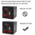 thumbnail image 4 of 1 Piece 12v 3 Pin Adjustable Flasher Relay For Cf-14kt Led Turn Signals, Car Motorcycle Electronic Flasher Relay 0.1w-150w, Bundled, 4 of 5