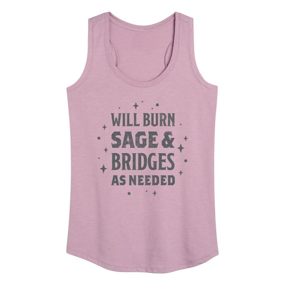 Instant Message - Will Burn Sage And Bridges - Women's Racerback Tank Top