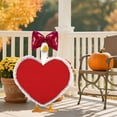 thumbnail image 4 of chaungfeng Valentine's Day Goose Costume, 9.8 Inches Red Heart Shape Porch Goose Outdoor Outfit with 3.9 Inches Bow Headwear, Themed Holiday Animal Decor, for Lawn, Patio, Yard, 4 of 6