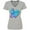 AC-Heather Grey, variant on Inktastic Suicide Prevention Awareness Purple and Teal Heart Ribbon Women's V-Neck T-Shirt