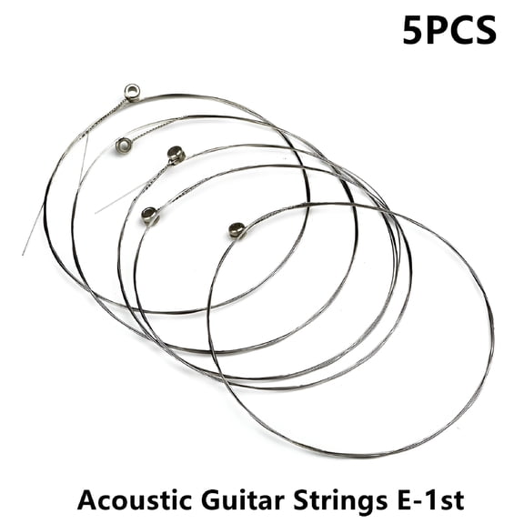 QAYOZ 5 Pcs Single Guitar Strings Acoustic Guitars Top 1St E Plain Steel Gauges .012