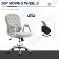 thumbnail image 5 of Vinsetto Button Tufted Home Office Chair with Adjustable Height Armrests, 5 of 8