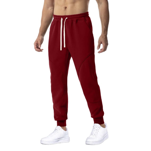 aidice Fall Cinch Bottom Sweatpants for Men High Waist Elastic Drawstring Loose Casual Athletic Workout Joggers Pant with Pockets