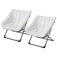 thumbnail image 4 of Silla Lunar Plegable – Adultos – Tapizado Suave en Piel Sintética – Acero Resistente – 136 kg – Sin Montaje – Dormitorio y Salón – Multicolor, 4 of 8