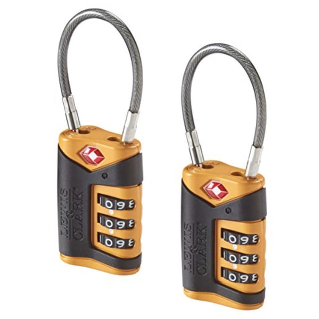 Candado de Cable TSA Lewis N. Clark Paquete de 2 Naranja