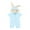 Light Blue, variant on Utlike Girls Romper Solid Zipper Hooded Rabbit Bunny Casual Jumpsuit Playsuit Sunsuit Clothes Toddler Breathable Bodysuits Size 0 Months-3 Months