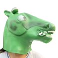 thumbnail image 5 of Divertido casco de látex verde con forma de máscara de caballo para fiestas, 5 of 5