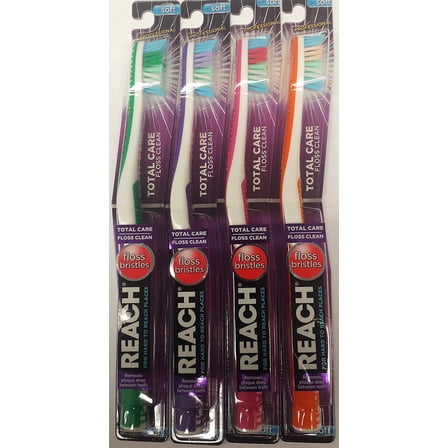 Reach Total Care Floss Clean Toothbrush Soft - Floos Bristles (6 Pack)