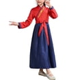 thumbnail image 5 of Elegant Traditional Chinese Folk Dance Gown For Girls Stage Performance With Exquisite Floral Embroidery, 5 of 5