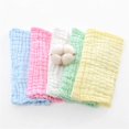 thumbnail image 4 of Organic Cotton Muslin Baby Washcloths Ultra Soft Gentle Absorbent Face Towels Burp Cloths for Bath Time Essentials Hypoallergenic Wash Wipes, 4 of 9