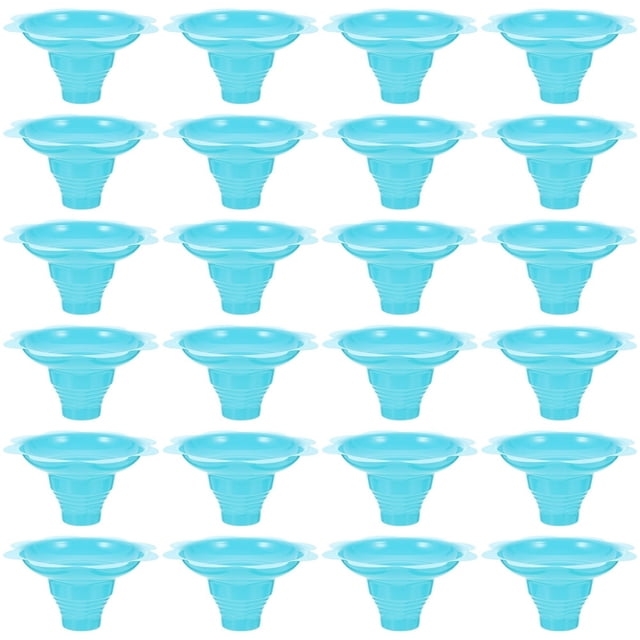 Dosaele Gobelets à Cônes de Neige Colorés à Fleurs 50 Pcs Gobelets Réutilisables