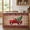 Red Brown, variant on Sage Green Ombre Cabinet Curtain 35"Wx35"L, Dustproof Under Sink Skirt with Self Adhesive Tape, Modern Moire Geometric Abstract Cabinet Curtain Cover for Kitchen Sink, Bathroom Vanity, Laundry Room