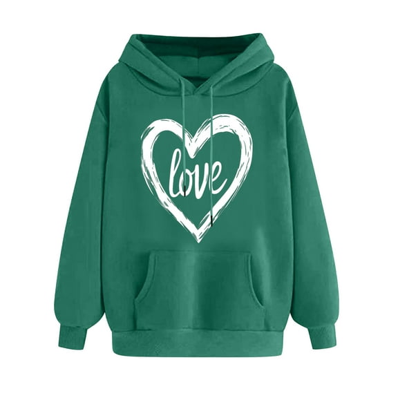 Fjofpr Women Clothes under $10 Womens Sweatshirts & Hoodies on Women's Print Winter Hoodie Pullover Tops Long Sleeved Comfortable Sweatshirt