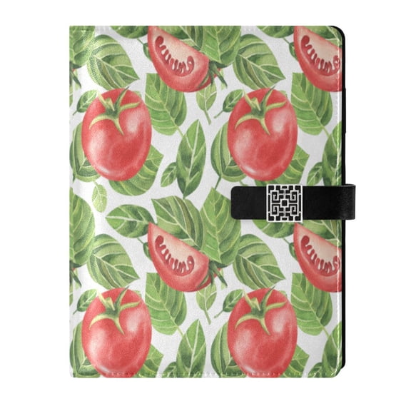 Premium Faux Leather Notebook - Refillable, Multi-Functional Organizer, 23.3x17cm, All-Season Use,Tomato