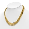 thumbnail image 4 of Leslie's Real 14kt Yellow Gold Polished & Textured Fancy Link Necklace; 18 inch; for Adults and Teens; for Women and Men, 4 of 4