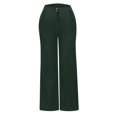 thumbnail image 3 of YIFUNIN Women's Solid Color Corduroy Straight Leg Pants, Loose Fit Casual Trousers for Fall Winter, Comfortable Ribbed Fabric Fashion,Dark Green XL, 3 of 6