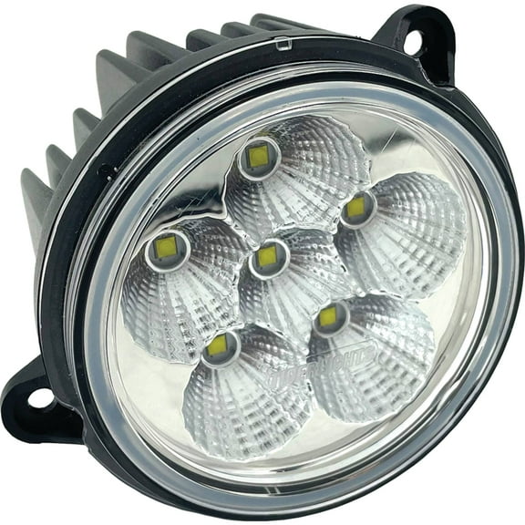 Tiger Lights LED Small Round Headlight TL5160 Replaces Kubota 3J029-35962 12-24 Volt, 1.660 Amps