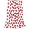 thumbnail image 2 of Fotbe Cartoon Strawberry Manta de Franela Acolchonada con Estampado, Súper Suave y Esponjosa, Extra Grande para Sofá, Cama, Uso Todo el Año-80"x60", 2 of 7