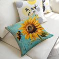 thumbnail image 5 of Sunflower bee linen throw pillowcase decoration pillowcase gifting preferred 18x18 inch cushion cover 2 sets sofa pillowcase sofa bedroom living room car, 5 of 8