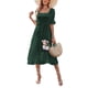 thumbnail image 1 of SAYOO Vestido largo de verano para mujer, manga corta, cuello cuadrado, sin espalda, vestido de lunares suizos SAYOO  Vida cotidiana, 1 of 6