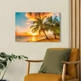 thumbnail image 3 of Ocean Beach Canvas Wall Art: Coastal Picture Seaside Sea Wave Print Decor Sunrise Seascape Artwork Relaxing Bedroom Living Room Home Office Painting Decoration, 3 of 6