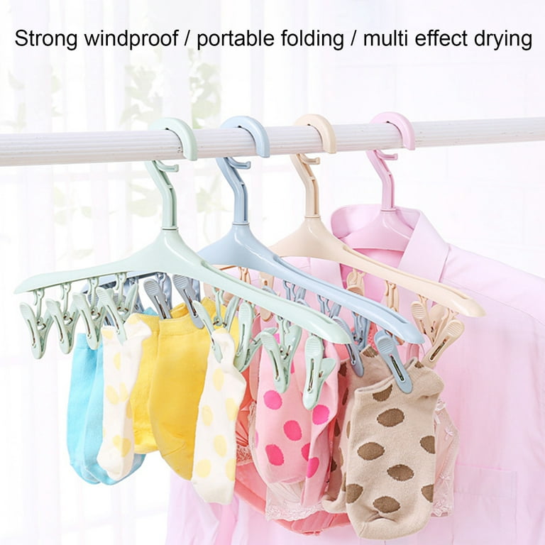 12pcs Sock Clips Good Load-bearing Windproof Clothespins Hangers